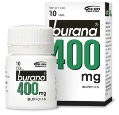 BURANA 400 mg tabl, kalvopääll 10 kpl